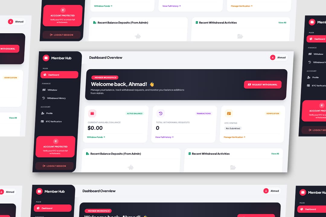 Dashboard e-Member HUB